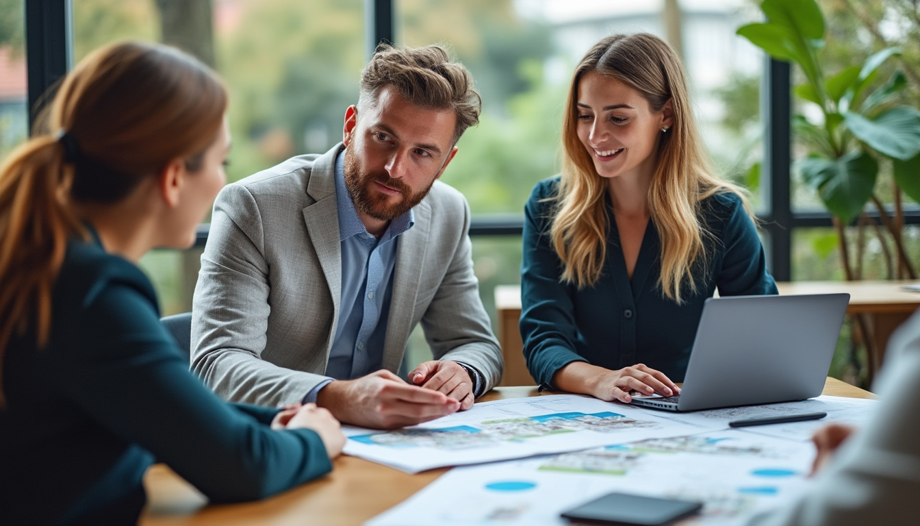 Vastgoedteam bespreekt marktstrategie